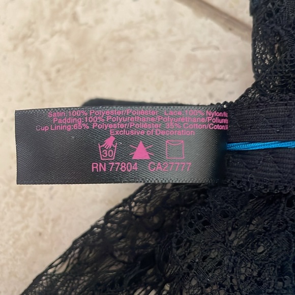 NWOT Yandy 10537Y Black Lace Turquoise One Piece Snap Crotch Teddy Size Large L - Picture 9 of 10